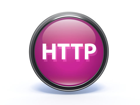 http circular icon on white background