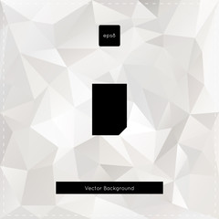 Abstract vector white polygonal background.