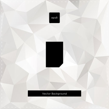 Abstract vector white polygonal background.