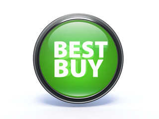 Best buy circular icon on white background