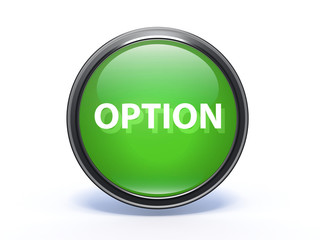 option circular icon on white background