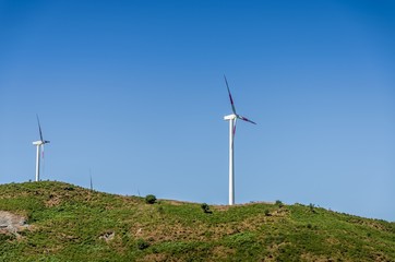 Fototapeta na wymiar Wind turbines,Sicily ,Italy.