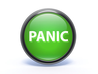 panic circular icon on white background