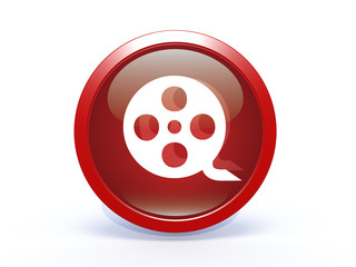 film circular icon on white background