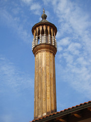 Fototapeta na wymiar The minaret of the mosque