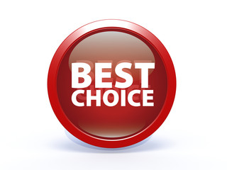 Best choice circular icon on white background