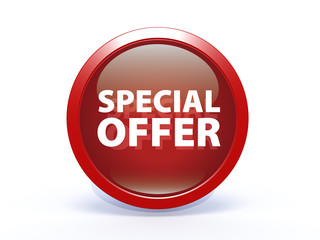 Special offer circular icon on white background