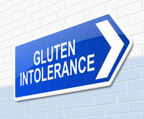 Gluten intolerance concept.