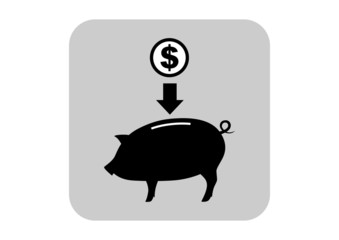 Piggy bank icon