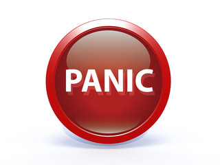 panic circular icon on white background