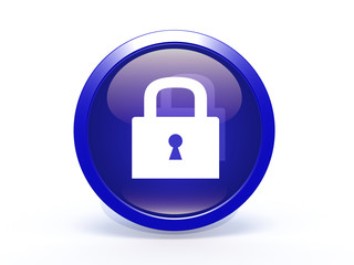 protect circular icon on white background