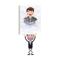 Business people with notebook