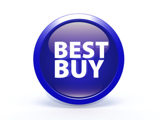 Best buy circular icon on white background