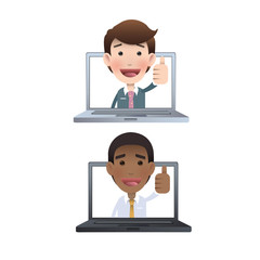 Business people with laptop