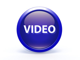 video circular icon on white background