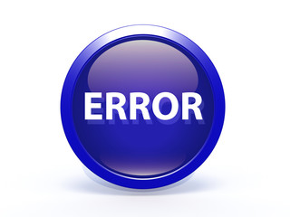 error circular icon on white background