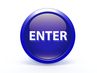 enter circular icon on white background