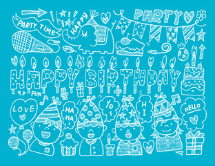 Doodle Birthday party background