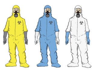 traje protección en diferentes colores