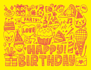 Doodle Birthday party background