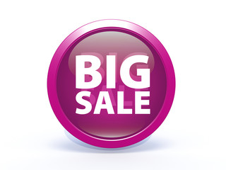 Big sale circular icon on white background