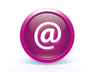 Email circular icon on white background