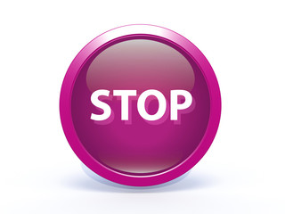stop circular icon on white background