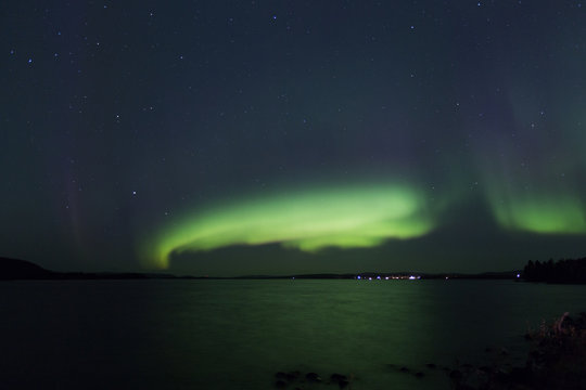 Polarlicht über Jokkmokk in Schweden