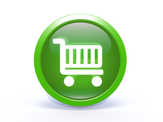 shopping cart circular icon on white background