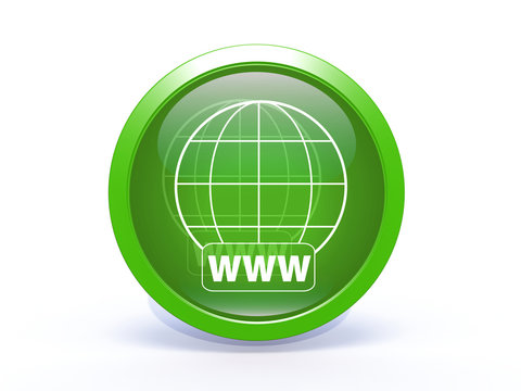 www circular icon on white background