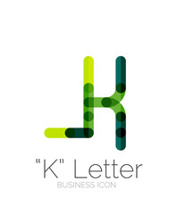 K letter logo, minimal line design