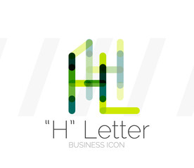 H letter logo, minimal line design