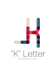 K letter logo, minimal line design