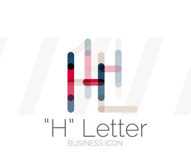 H letter logo, minimal line design