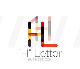 H letter logo, minimal line design