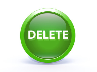 delete circular icon on white background