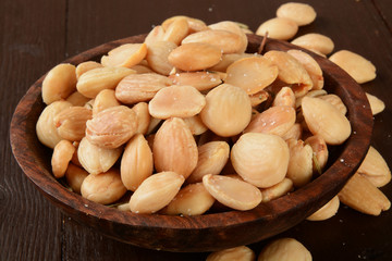 Bowl of marcona almonds