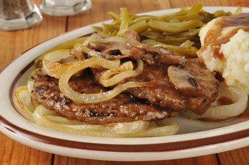Salisbury steak with onions © MSPhotographic