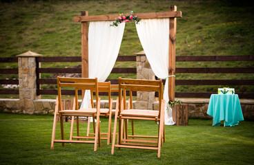 Obraz na płótnie Canvas Outdoor wedding ceremony