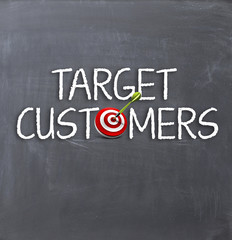 Fototapeta na wymiar Target your customers or audience