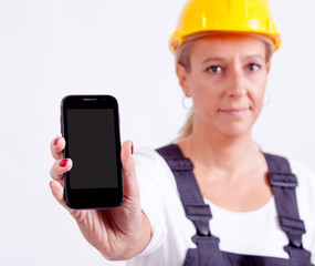 Female construction worker