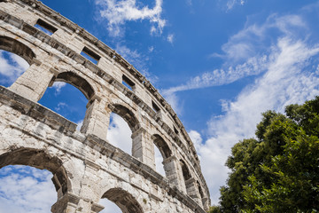 Ancient Roman amphitheater, the Colosseum.