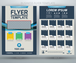Abstract vector business flyer brochure template