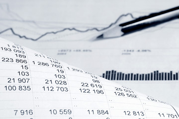 Financial accounting graphs and charts analysis