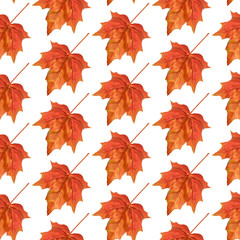 Autumn leaves seamless pattern