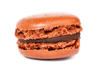 Color macarons isolated on white background