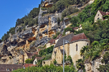 Fototapeta na wymiar La Roque Gageac, Dordogna - Aquitania
