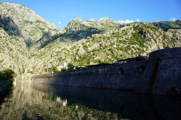 The walls of the ancient town of Kotor