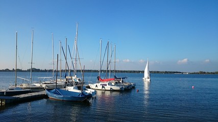 Fototapeta premium Segelboote hafen steg