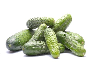 Cucumbers isolated on white background
